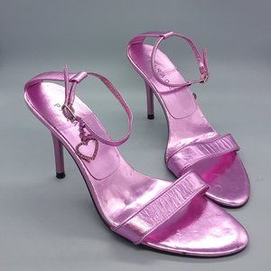Parade  Metallic Pink  Rhinestone Heart Sandals